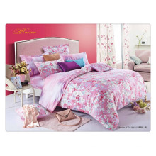 Floral luxury 40s 128 * 68 pigment printing 100% coton literie couette set